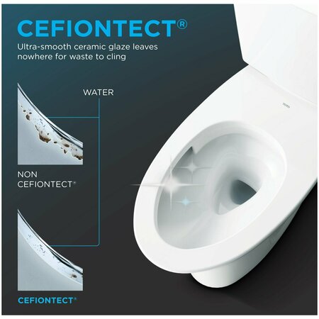 Toto 1 GPF gpf, Floor Mount/Floor Outlet Mount, Elongated, Cotton White MW4543084CUFG#01